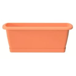 Prosperplast Jardinera Respana Con Soporte De Plastico En Color Terracota 49 (largo) X 18,4 (ancho) X 14,5 (alto) Cm
