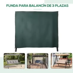 Outsunny Funda Para Columpios De Exterior Con Cremallera Cubierta Muebles Para Exterior Ideal Columpios 205x124x164 Cm Verde Oscuro -Tienda de muebles de jardín 7241098160b1ecd04c1a221e1a48475a1734f121 2c52b2649fb04df9b8ee7959c1e667c6