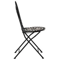 Outsunny Set De 2 Sillas De Jardín Plegables Con Asiento De Mosaico Cerámico Y Marco De Metal Carga 120 Kg Para Bistró Terraza Patio Exterior 40x50x92 Cm Negro -Tienda de muebles de jardín 72a620a0ea164941aa92c2005a55012a1b398638 6f1bdd13557c47d0851922eff8182fc1