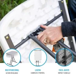 Mesa Auxiliar Plegable Ajustable En Altura LIFETIME 66 X 46 X 61-71 Cm -Tienda de muebles de jardín 72ef0939903cbf662fba35bdab2f775d5482635c 67cc0bb13f734cb6ab5b1be274a65ba5