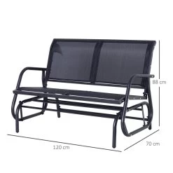 Outsunny Banco Balancín Tipo Silla Oscilante De Jardín O Patio Con 2 Plazas 120x70x85 Cm Metal Y Tela Texteline -Tienda de muebles de jardín 73ba56e7c96dec943cc5ac55afe322d7ef9eb3dc 9c1c2b6b94834799a783b438dfa710fc