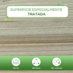 Outsunny Huerto Urbano De Madera Con Estante 91x51x76 Cm Mesa De Cultivo Rectangular Con Orificios De Drenaje Para Cultivos Plantas Jardín Terraza Exterior Color Natural -Tienda de muebles de jardín 73dbf2f2016007a295cb1cdb25b7c79cc79879e6 ef677c97e27d41fbac111b8a09de05c1