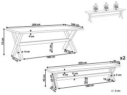Conjunto De Mesa Con 2 Bancos, Blanco/madera Clara OLBIA -Tienda de muebles de jardín 746dc3bbb1c32ac0012849265e29c4c481e7fdeb 026a7dc7d5bb480e93aaf28097f25f4e
