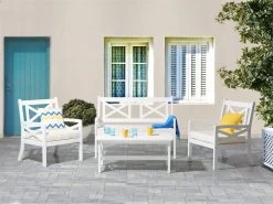 Mesa De Jardín De Madera De Acacia Blanca 100 X 55 Cm BALTIC -Tienda de muebles de jardín 74933fc66c4b96a992c25326d1171965341d89a1 829cca8a74d14de0a17e72f97573c3b7