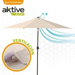 Sombrilla Para Jardín Octogonal 32 Luces LED Inclinable Aktive -Tienda de muebles de jardín 75c1e012b0ba258ff564793616ff9af7e9dbf66b f4010eaba417478e932e3eeb1ae596ed