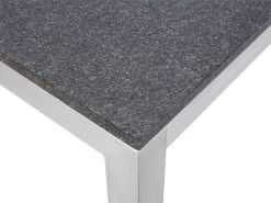 Mesa De Comedor De Metal/granito Gris Grafito/plateado 180 X 90 Cm GROSSETO -Tienda de muebles de jardín 763722cd7c938384f1f6ab27599404d21381b85b 5b01d537b6324e9eb4b0d784faafa06e