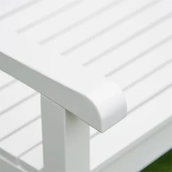 Outsunny Banco De Madera Maciza Exterior De 2 Plazas 123x61x89,5 Cm Banco De Jardín Con Respaldo Decorativo Y Reposabrazos Para Terraza Balcón Patio Carga 250 Kg Blanco -Tienda de muebles de jardín 76748587dd01d0501b23fb73704162153e7fe081 77e39510b029410ebf9f55506e52be6b