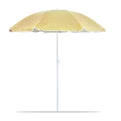 Acomoda Textil – Sombrilla De Playa Con Protección Rayos UV 180 Cm. Sombrilla Con Soporte Para Arena Y Bolsa De Transporte, Parasol De Aluminio Resistente Al Viento Y Sol. (Amarillo)