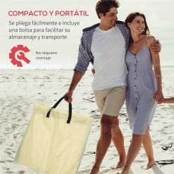 Outsunny Set De 2 Esteras De Playa Plegables 124x53x50 Cm Con Respaldo Ajustable Y Reposacabezas Esterillas De Playa Tela Oxford Acero Con Bolsa De Transporte Beige -Tienda de muebles de jardín 7a11fe4599f4c06dff06792e17cbef7b6fb391cd 7946aa56313d4f1f8ef2c037d53a4216