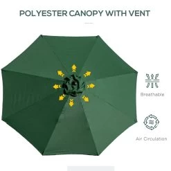 Outsunny Sombrilla De Jardín Ø295x250 Cm Con Manivela Parasol Exterior Con Mecanismo De Inclinación Y Poste Desmontable De Metal Para Terraza Piscina Patio Verde -Tienda de muebles de jardín 7a4cbd4df9abaf01d540bb19380c1d6eb1120620 d61e8b7ed1174c9d87ecbb81e8ba1f9f