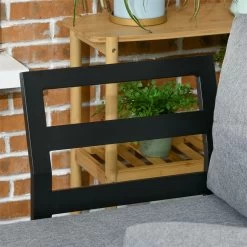 Outsunny Conjunto De Muebles De Jardín De Aluminio 3 Piezas Juego De Conversación Incluye 2 Sofás Esquineros Con Cojines Mesa De Plástico Madera Y Panel Lateral Para Terraza Gris -Tienda de muebles de jardín 7ad6b0788dfb978f4634ece6c978d91387d704b5 07b90cf1dac142f8adad000ad5915347
