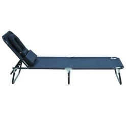 Outsunny Tumbona Plegable Con Respaldo Ajustable En 4 Posiciones Tumbona De Jardín Con Almohada Marco De Acero Y Tela Oxford Para Camping Playa Terraza 190x56x28 Cm Negro -Tienda de muebles de jardín 7e44c1e05fd8d8326a3489eca72d69ddf312a9ff c215bd9b73694229acc74736bd9b7d4a