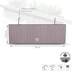 Prosperplast Jardinera Para Balcón Rato Case W , Dimensiones (Mm) 580X180X195, Color Mocca -Tienda de muebles de jardín 7f3dae1af4b6608c2de3436437be8740d1b4941c 8968a4724d0d4b5cafd0ff51e5740a85