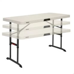 Mesa Plegable Ajustable En Altura LIFETIME 122 X 61 X 61-86 Cm