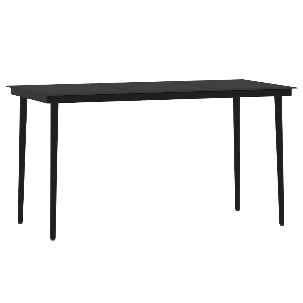 Juego De Comedor Para Jardín 5 Piezas Negro VidaXL 8 Juego De Comedor Para Jardín 5 Piezas Negro VidaXL - Imagen 6