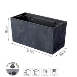 Prosperplast Jardinera Para Balcón Urbi Case Beton Effect , Dimensiones (Mm) 395X185X195, Color Antracita -Tienda de muebles de jardín 80799fbc6e94ddddbfc0925830672bf06767ac0e 04e1f32e29ac4e3cbccfc084995a42f4