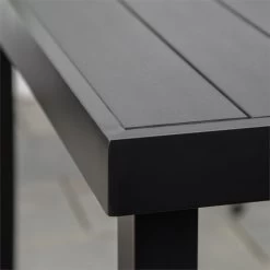 Outsunny Mesa De Jardín Rectangular Para 6 Personas Mesa De Comedor Exterior 140x90x74 Cm Con Encimera De Listones Y Estructura De Aluminio Para Terraza Balcón Negro -Tienda de muebles de jardín 80a46e6ed649db71f44a1d0494d7f047640e7d67 546f95d7fc5f4ff2b371cb3d8efdd14f