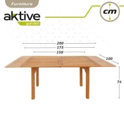 Mesa Jardín Extensible Rectangular Acacia 6 Comensales Aktive -Tienda de muebles de jardín 80b5db5bbba2a5bea25fb4767fabd0a4f4f79189 d7e77f2d3c3b4de7a37ad812ad88bd9b