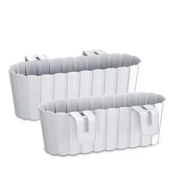 Prosperplast Jardinera Para Balcón BOARDEE HOOK 4,9L., Dimensiones (mm) 383x212x130, Color Blanco -Tienda de muebles de jardín 80f18f41e4d3ece08e9f4bb2ef634138f50513bd 559a6442a38044e3a610f03c91a059ce