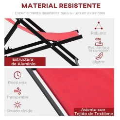 Outsunny Conjunto De 2 Tumbonas Plegables Con Respaldo Regulable En 5 Posiciones Y Reposacabezas Acolchado Incorporado 58x96.5x91.5cm Rojo Vino -Tienda de muebles de jardín 81541e1225505a672e50496d37f4b2e4873524b7 93a5ad7ad2ad4743aab31a8aa1dfe6ee