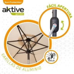 Sombrilla Para Jardín Hexagonal 18 Luces LED Inclinable Aktive -Tienda de muebles de jardín 82872f210daed7e0ad22bbd0535795de39160219 eecec0ad964e4e3199c00b56cfbaa749