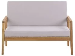 Conjunto De Jardín 4 Plazas Con Mesa De Madera De Acacia Clara/gris Pardo PALLANO -Tienda de muebles de jardín 83165614532a0526867798c97025f60843722fc2 486e358f6875446895c468ccf6733ae2