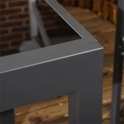 Outsunny Mesa De Jardín Extensible De Aluminio Mesa De Comedor Rectangular Con Encimera De Vidrio Templado Carga 50 Kg Para Terraza 160x80x75 Cm Negro -Tienda de muebles de jardín 833863a16b97b02c6f53cdd2677baebe9e56191b e97cec06864d42b89d6e718babb4d3a4 1