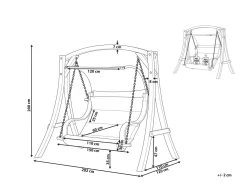 Columpio De Madera De Alerce Oscura/beige Crema APRILIA -Tienda de muebles de jardín 83b652da288c81c6ba23b8f685f684dd640825f7 e26037d2876a4d9f99e10d418196e864