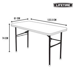Mesa Patas Plegables Rectangular Crema LIFETIME 122 X 61 X 74 Cm -Tienda de muebles de jardín 83bd4b2d2392c261abd3a51096aedbf59a6463b9 5395997a5dc94b4aa65bd59e0ffbf8b1
