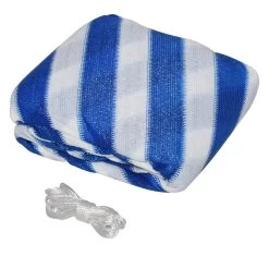 Outsunny Toldo Vela De Sombra Triangular 5x5x5 M HDPE Transpirable De Protección UV Con Anillos Y Cuerdas Para Patio Jardín Piscina Terraza Cochera Azul Y Blanco -Tienda de muebles de jardín 84f64d4e3fee910b668ecae3bc7d82a997738c78 7603ea97b026423bb8da1718f0724bb4