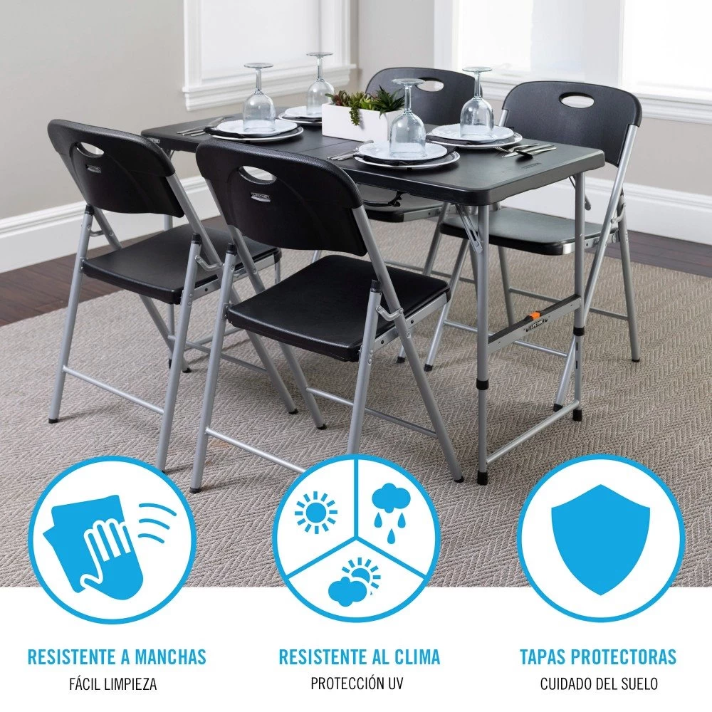 Silla Plegable Negra Lifetime 6 Silla Plegable Negra Lifetime - Imagen 4