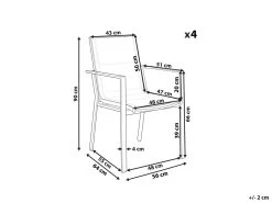 Conjunto De 4 Sillas De Jardín De Metal Negro/gris/madera Clara BUSSETO -Tienda de muebles de jardín 85e1768ab96ab1fda989f350e8764effb97f1819 bde50524357c4d779ebaa05589ba7cf2
