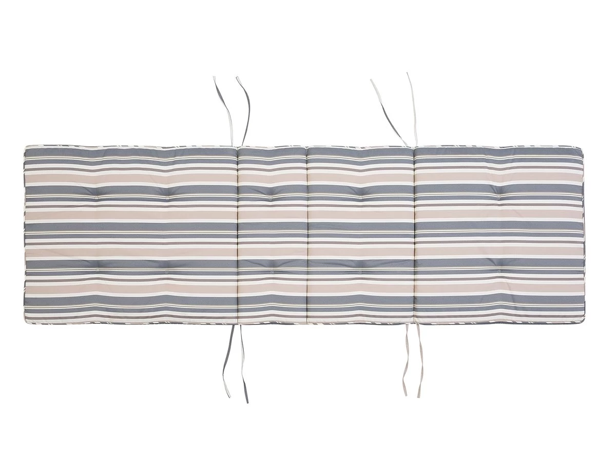 Tumbona De Jardín Madera Con Ruedas Cojín Rayas Azul Beige TOSCANA 13 Tumbona De Jardín Madera Con Ruedas Cojín Rayas Azul Beige TOSCANA - Imagen 11