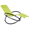 Outsunny Tumbona Mecedora De Jardín Con Reposacabezas Extraíble Sillón Tumbona Ergonómica De Exterior Plegable Tela De Texteline Para Patios Piscina Al Aire Libre 80x154x84 Cm Verde