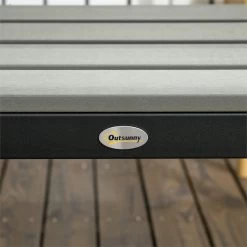 Outsunny Banco De Jardín De 2 Plazas De Plástico Banco Para Exterior Con Respaldo Reposabrazos Y Marco De Acero Para Terraza Balcón Porche Carga 240 Kg 122x65x92 Cm Gris -Tienda de muebles de jardín 8a717189cad8e5a14bf6f6be3ab7ae9d4224631d 4fa6252fd66d48f69a04a38c90e5a1d8