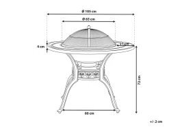 Mesa De Jardín De Metal Marrón Oscuro/beige ⌀ 105 Cm MANFRIA -Tienda de muebles de jardín 8aeb55258490a049ce2b14e8b7260c02b247a323 541498ffba834bd18c38e3c44e57e2ed