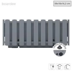 Prosperplast Jardinera Para Balcón BOARDEE FENCYCASE, Dimensiones (mm) 580x180x162, Color Gris Piedra -Tienda de muebles de jardín 8b4aa969f9ee68a460cf861a22fc8051246b2e71 17995b07603e43ef860f174882aa7c07