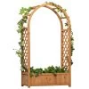 Outsunny Jardinera Enrejado Con Arco Macetero Con Soporte Para Trepadoras Cultivos Plantas Flores Decoración En Jardín Terraza Balcón 83x36x152 Cm Natural -Tienda de muebles de jardín 8b910f78e4d7a325321b03503ffabf892fe11a77 05c2da83aff1454596b5a705d4a0be3b