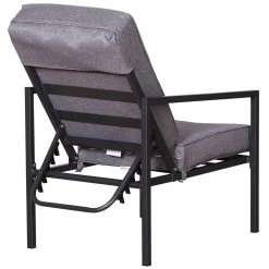 Outsunny Conjunto Mueble Exterior Apto Jardin Incluye 2 Sillas 2 Taburetes 1 Mesa Para Café Con Cojín Suave 5 Niveles En Respaldo Reclinable Gris Y Negro 50x50x82/77/70/60/50cm -Tienda de muebles de jardín 8bae673b4f024ca533b968b7a1e20b956762e9a7 d2fb3ce6e84049719308fbf86a149ca5