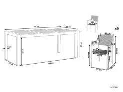 Conjunto De Jardín Mesa Con Tablero De Madera 180x90, 6 Sillas De Ratán Negro GROSSETO -Tienda de muebles de jardín 8bb8627c249c5d31f52663dbd1e5f19af47a0fb0 46ed1c4bf64b4ed1a7f2acabd5396b3d