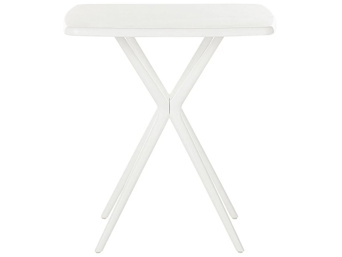 Mesa De Balcón De Material Sintético Blanco 70 X 70 Cm SERSALE 7 Mesa De Balcón De Material Sintético Blanco 70 X 70 Cm SERSALE - Imagen 5