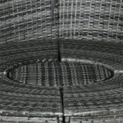 Outsunny Isla De Ratán Modular Para Exterior 5 Piezas Tumbona Redonda Con Toldo Plegable Cojines Extraíbles Lavables Y 3 Almohadas Marco De Metal 175x180x147 Cm Gris -Tienda de muebles de jardín 8dd828d400c7b6849b369cac31d88e27c9122ca4 faebe1db378b48389428be7d93474972