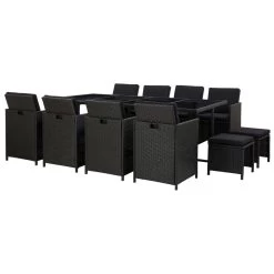 Set Comedor De Jardín 13 Piezas Y Cojines Ratán Sintético Negro VidaXL -Tienda de muebles de jardín 8e5e3491d1b2524d2b038ea0cf40124484789d01 baf03af3a3374bfa9bea4ae27a6bc673