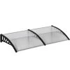 Outsunny Tejadillo De Protección 200x96x27 Cm Marquesina Exterior Para Puertas Y Ventanas Contra Sol Y Lluvia Con Soporte De PP Policarbonato Transparente -Tienda de muebles de jardín 8f53488781304311fe563ed8b930d15dbcd065eb d0abc507220243fda36d6ee969b866dd