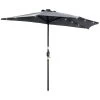 Outsunny Sombrilla Semicircular Con 24 Luces LED Solar 270x135x240 Cm Parasol De Jardín Con Manivela Techo De Ventilación Para Pared Terraza Gris -Tienda de muebles de jardín 8fe09cefd7d888652f5356129f5b99c4df2bd393 b30a13c9202c4f4ab82171f5048e9cce