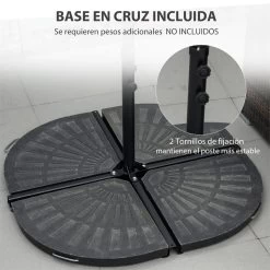Outsunny Sombrilla De Jardín Ø256x245 Cm Parasol Excéntrico Rotación De 360° Con Apertura Manual Y Base Cruzada Para Patio Terraza Exterior Beige -Tienda de muebles de jardín 8feeae6fab168a75a42c1ad1ec32f7d752963031 be82aea255f04aeb9a50f06e56d4d85f