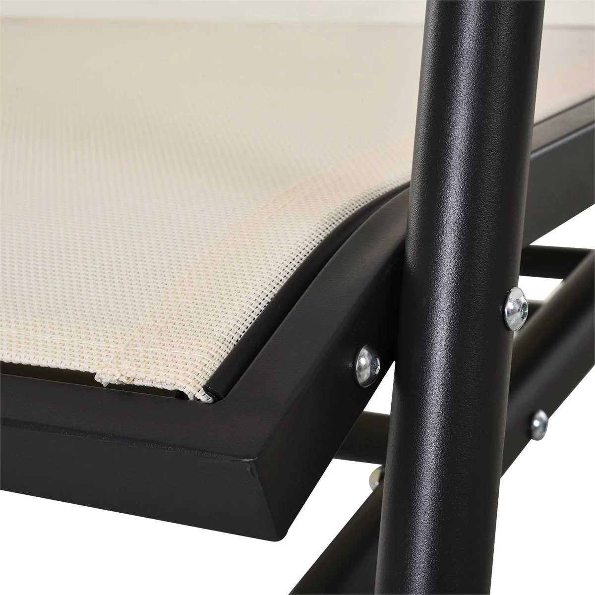 Outsunny Banco Balancín De 2 Plazas Silla Mecedora De Jardín Tubo De Metal Y Tela Texteline Transpirable Para Exterior Carga Máx. 200 Kg 120x70x85 Cm Beige 13 Outsunny Banco Balancín De 2 Plazas Silla Mecedora De Jardín Tubo De Metal Y Tela Texteline Transpirable Para Exterior Carga Máx. 200 Kg 120x70x85 Cm Beige - Imagen 11