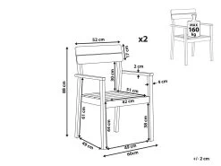 Conjunto De 2 Sillas De Madera De Acacia Clara FORNELLI -Tienda de muebles de jardín 9082a2ab75ada98cda487efed15091acf94221d3 011982183118408995c5fe43587a0732