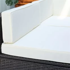 Outsunny Conjunto Muebles De Jardín Ratán 7 Piezas Set De Sofás Patio Con 1 Mesita Almohada Y Cojín Incluido Marco Acero Resistente Intemperie UV Marrón -Tienda de muebles de jardín 91d1783a2ff85ca33f56a59419e29c65611d62ca 28c23f0096e345438ead8e627f47b4ac