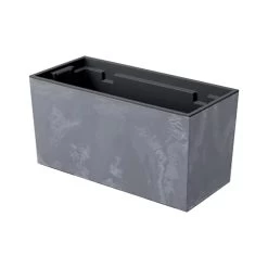 Prosperplast Jardinera Para Balcón Urbi Case Beton Effect , Dimensiones (Mm) 395X185X195, Color Marengo